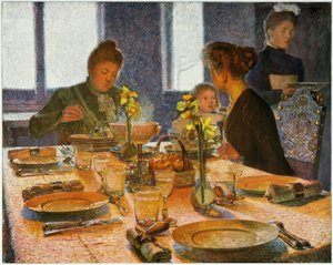 朝食で 作： Carl Moll